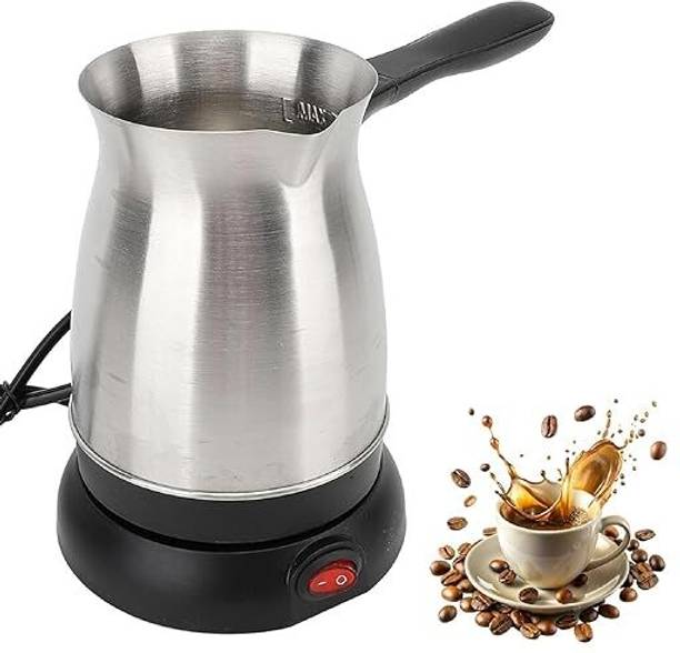 KRINEE Stainless Steel Electric Turkish Coffee Kettle, Tea, Coffee, Milk, Melted Butter Beverage Maker