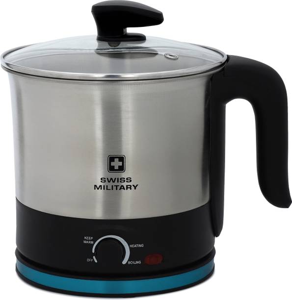 SWISS MILITARY Bright Instant Noodles, Soup, Boiling Water, Making Tea, Coffee Multi Cooker Electric Kettle