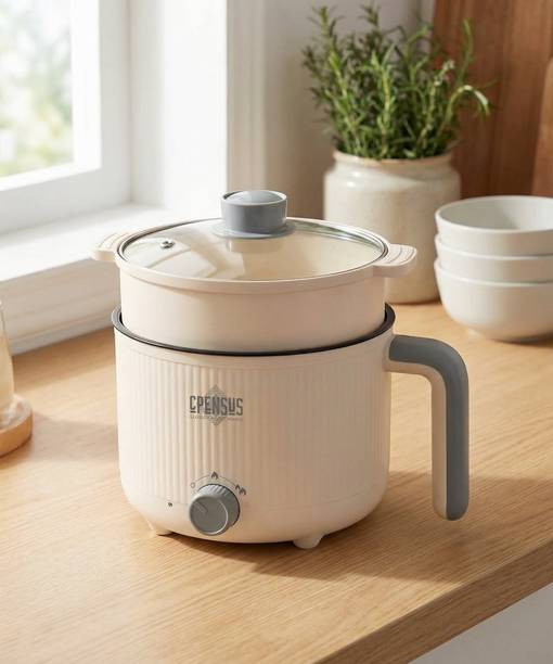 CPENSUS Mini multipurpose electric kettle with steamer 1.2L inner pot Non-stick hotpot Multi Cooker Electric Kettle