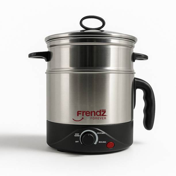 Frendz Multi Kettle 1.5 L | with Steamer & Egg Tray Attachment | Egg, Tea, Noddles Multi Cooker Electric Kettle