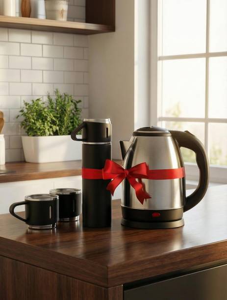 Ghoba Combo of Electric Kettle & Thermo Vaccum Flask Set (Insulated,500ML)TM-5 Electric Kettle