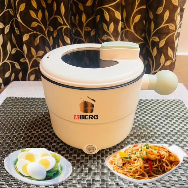 BERG Multipurpose Electric Kettle with Ceramic Coating for Boil, Steam, Fry, Saute Multi Cooker Electric Kettle
