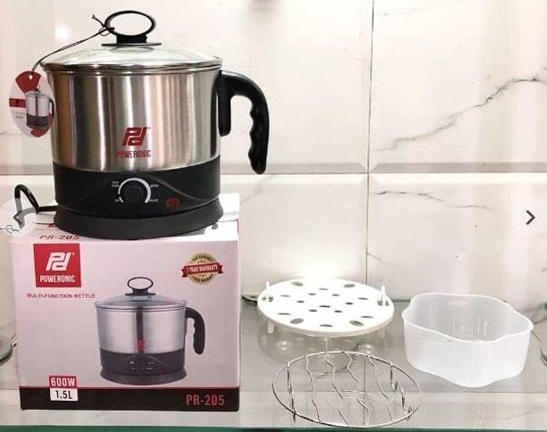 Poweronic Stainless Steel Multipurpose Electric Kettle For Tea & Coffee Maker Multi Cooker Electric Kettle
