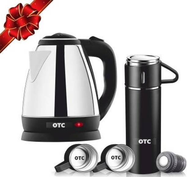 OTC Combo of Electric Kettle & Thermo Vaccum Flask Set (Insulated,500ML)ST-3 Electric Kettle