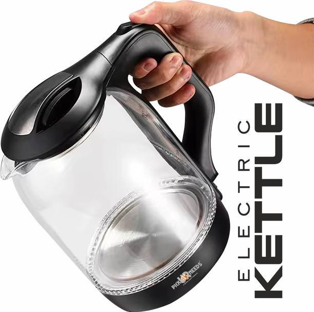 Pick Ur Needs Stylish Glass Body Electric Kettle | Quick Boil Water, Tea & Coffee Maker Beverage Maker
