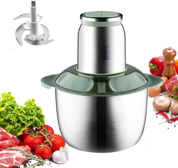 TENOS 2L Stainless Steel Fully Automatic Meat Grinder,2 Speed Control,4 Sharp Blade Electric Meat Grinder