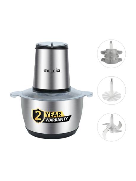 iBELL MT200SPRO 700W Chopper, 2L Steel Bowl, Multi-Purpose with Accessories Electric Meat Grinder