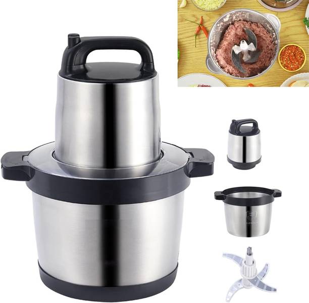 TENOS 6L Electric Meat Grinder & Food Chopper, 700W Motor, Steel Bowl with Dual Blades Electric Meat Grinder