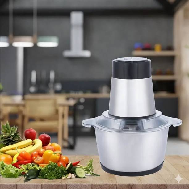 AAYUSHYAM ENTERPRISE Electric Food Grinder 2LStainlessSteel Food Processor for Vegetables Fruits Nuts Electric Meat Grinder