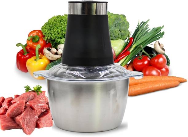 parspar Meat Grinder/Mincer, 2 Litre Stainless Steel Bowl, 500W, Multi Purpose Chopper Electric Meat Grinder