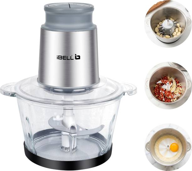 iBELL MT200GPRO 700W Chopper, 2L Glass Bowl, Multi-Purpose with Accessories Electric Meat Grinder