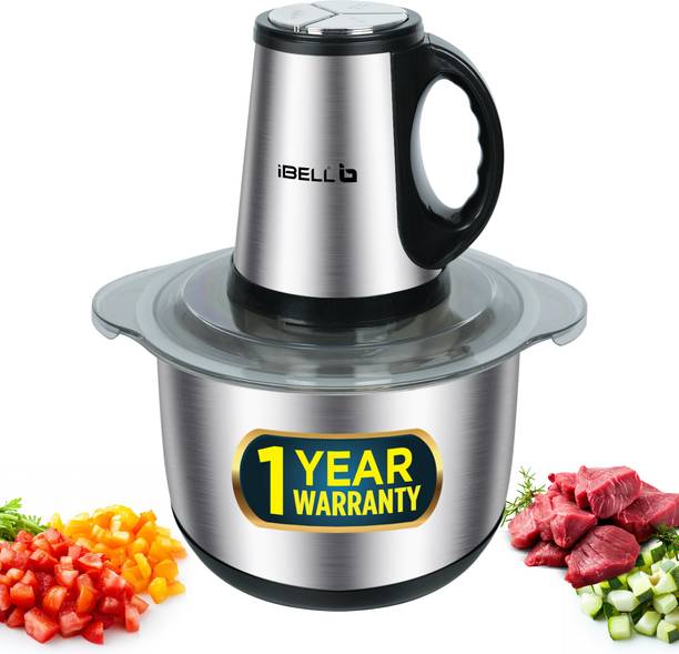 iBELL MT500SM Meat Mincer, 1200W, 5L SS Bowl, Vegetable, Fruit & Nut Chopper, Electric Meat Grinder