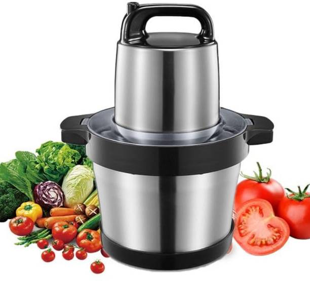 SAMVAT 6L Electric Meat Grinder & Food Chopper, 700W Motor, Steel Bowl with Dual Blades Electric Meat Grinder