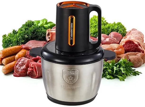 PRSVIKE Electric Chopper With Stainless Steel Bowl Heavy 500W Motor - 3 Speed Modes Electric Meat Grinder