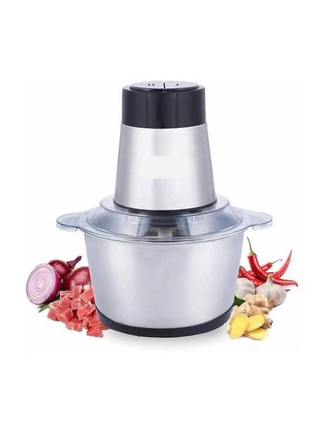 Gitesh 2L Stainless Steel Electric Meat Grinders With Bowl Heavy For Kitchen Electric Meat Grinder