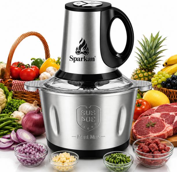 Sparkan Electric 2 Liter Meat Grinders with Handle, 800W Chopper 3 Speed Electric Meat Grinder