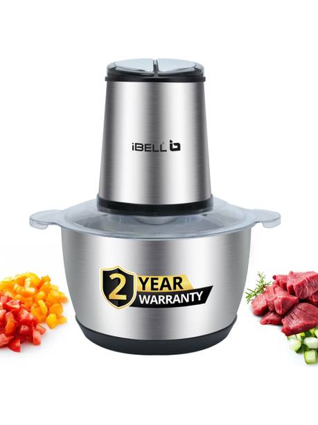 iBELL MT200SM 700W Meat Mincer, 2L SS Bowl, Vegetable - Fruit - Nuts Chopper, Electric Meat Grinder