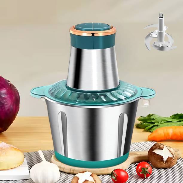 Shikshapatri 300W 3L Electric Food Chopper 2 Mode Speed, Stainless Steel Bowl,Blades for dood Electric Meat Grinder