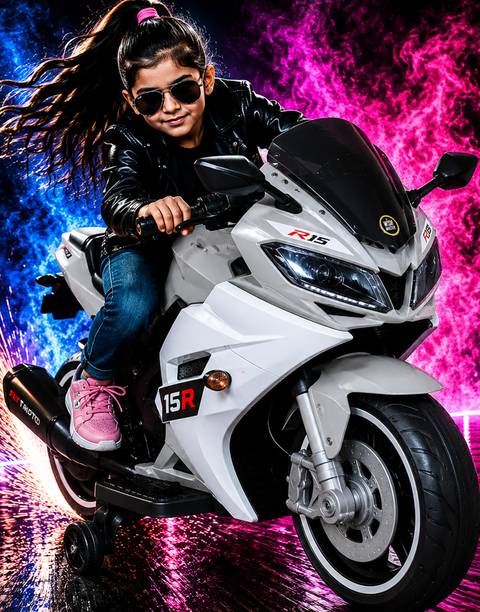 Wishmaster Electric Motorbike With Key Start USB & Bluetooth Player Toy For 3 To 8 Years Bike Battery Operated Ride On