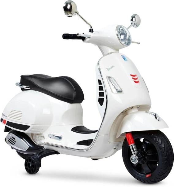 PP INFINITY Vespa 12V Electric Ride On Scooter For Kids with Foot Accelerator 3-7Yrs Bike Battery Operated Ride On