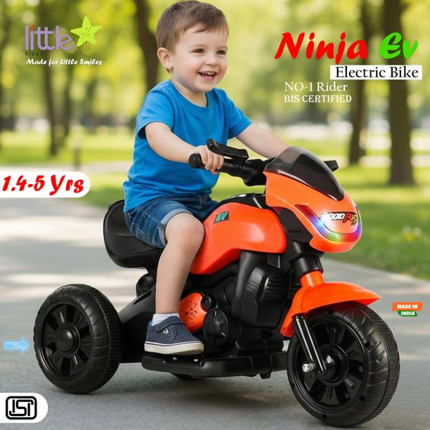 लिटिल राइड्स Super Bike With Music And Lights, Forward and Backward Gear, Built in MP3 player बैटरी संचालित राइड ऑन