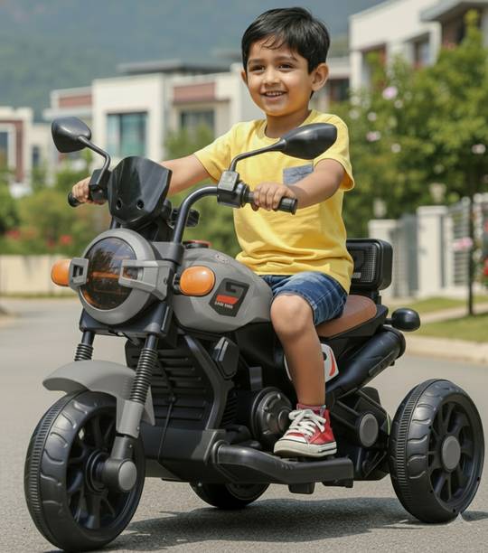 Wishmaster Kids EV Motorbike For 2-5 Year 3-Wheel | 2-5 Year Kids With Charger & Warranty Bike Battery Operated Ride On