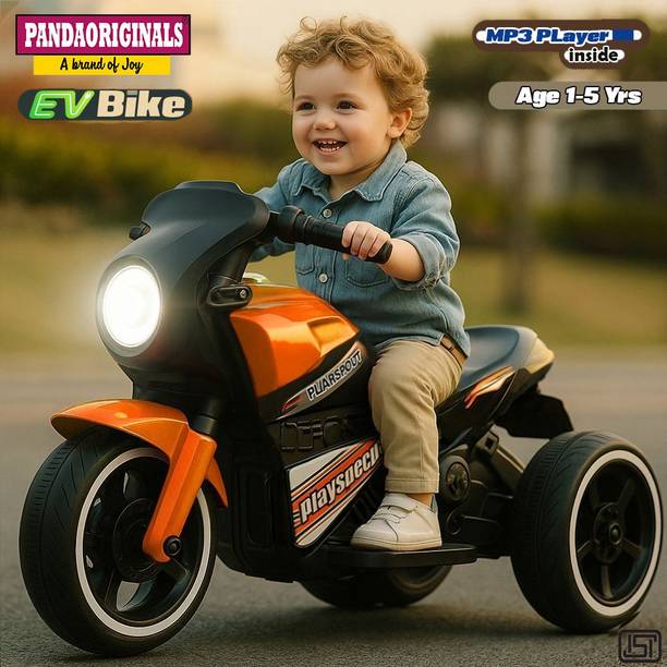 Pandaoriginals Ninja Ev With Music And Lights, Forward and Backward Gear, Built in MP3 player Bike Battery Operated Ride On