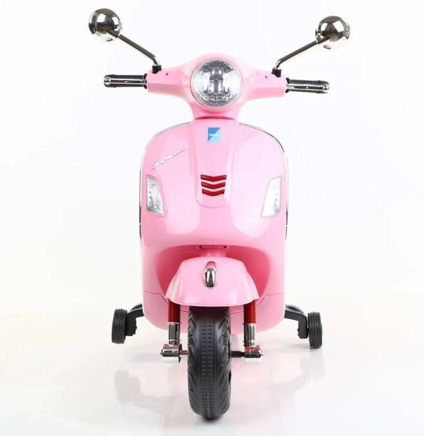 PP INFINITE Vespa 12V Electric Ride On Scooter For Kids with Foot Accelerator 3-7Yrs Bike Battery Operated Ride On