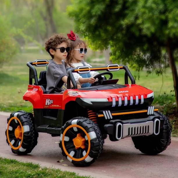 Gurtoy 12V Kids Ride-On Jeep 2 Seater with Remote Control, LED Lights & Music Jeep Battery Operated Ride On