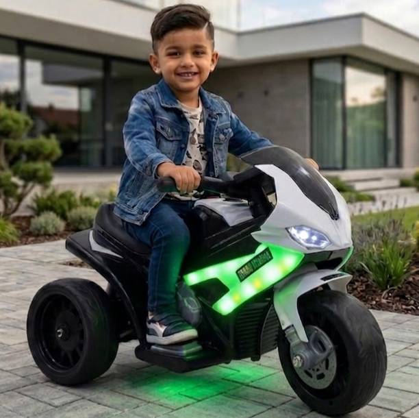kidznation KIDZNATION Urban Ranger Mini Ev With LED Lights, Music Bike Battery Operated Ride On