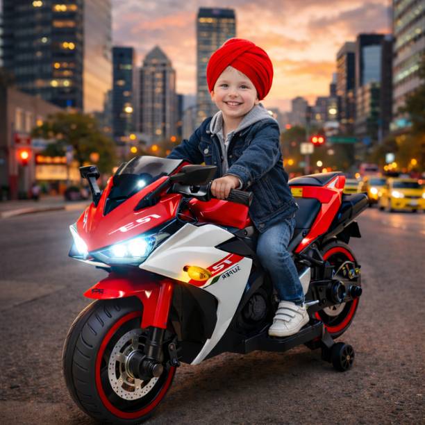 Ayaan Toys R3 Rechargeable 12V Battery Operated Ride On Bike for Kids Bike Battery Operated Ride On