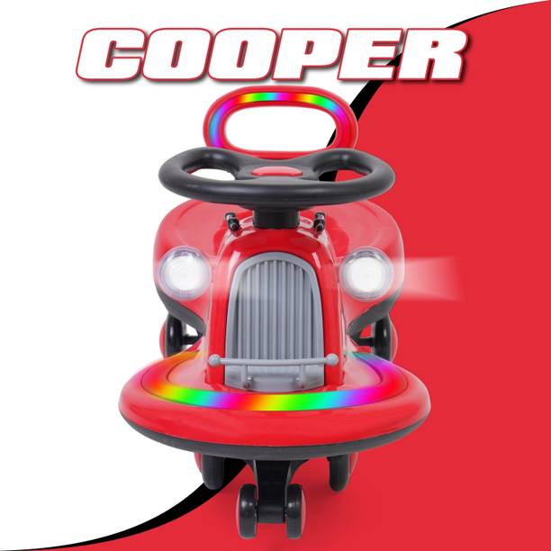 Pandaoriginals Train Musical Front Lights with Backrest Superior Quality Smooth Wheels Car Non Battery Operated Ride On