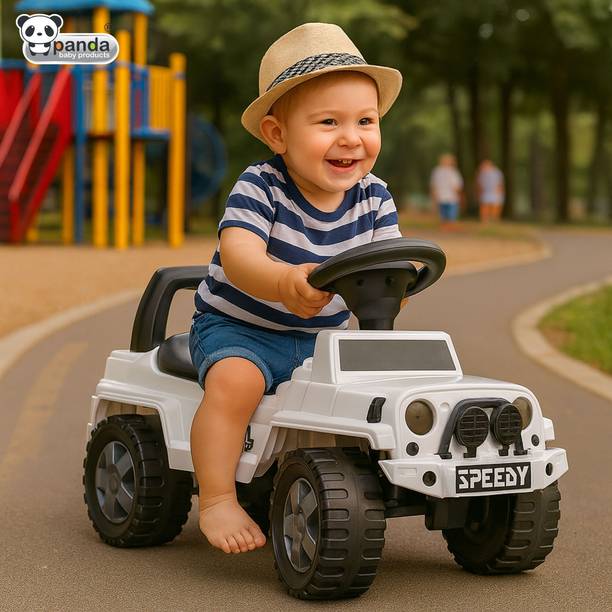 PANDA BABY PRODUCTS Speedy Ride on Jeep for Kids with Music & Light Car Non Battery Operated Ride On