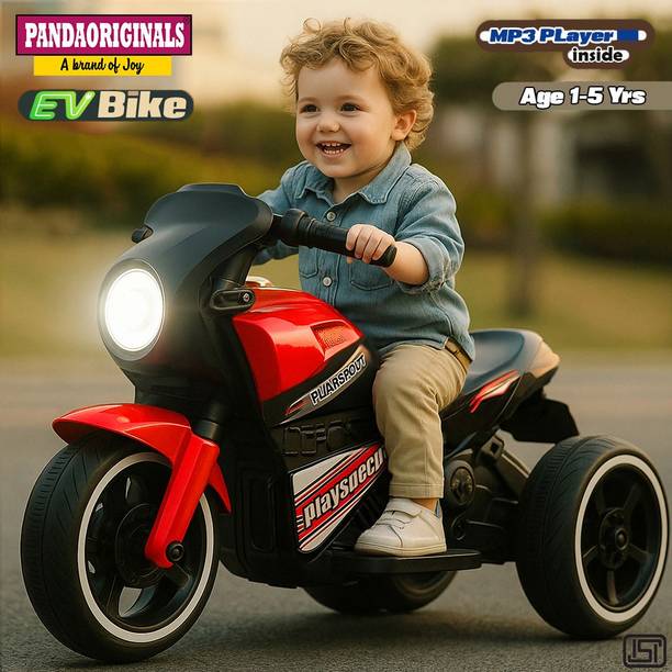 Pandaoriginals Ninja Ev With Music And Lights, Forward and Backward Gear, Built in MP3 player Bike Battery Operated Ride On