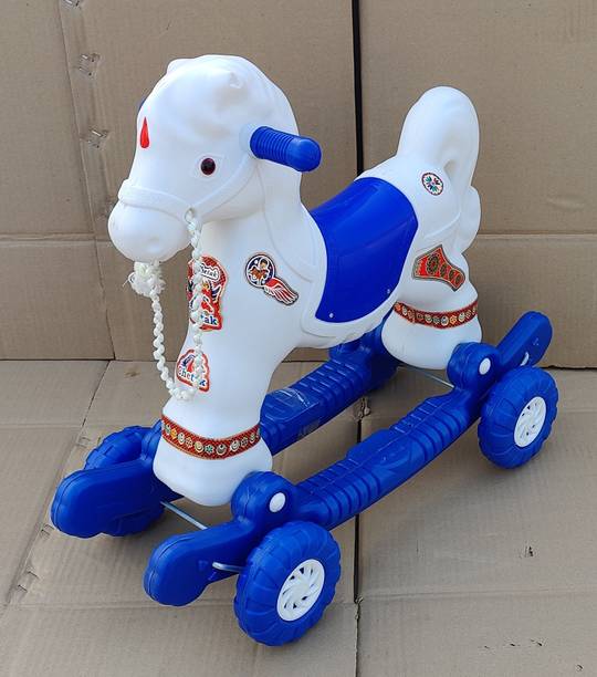 oh baby by PLASTIC CHETAK HORSE , ROCKING FUNCTION WITH AMAZING COLOR Car Non Battery Operated Ride On