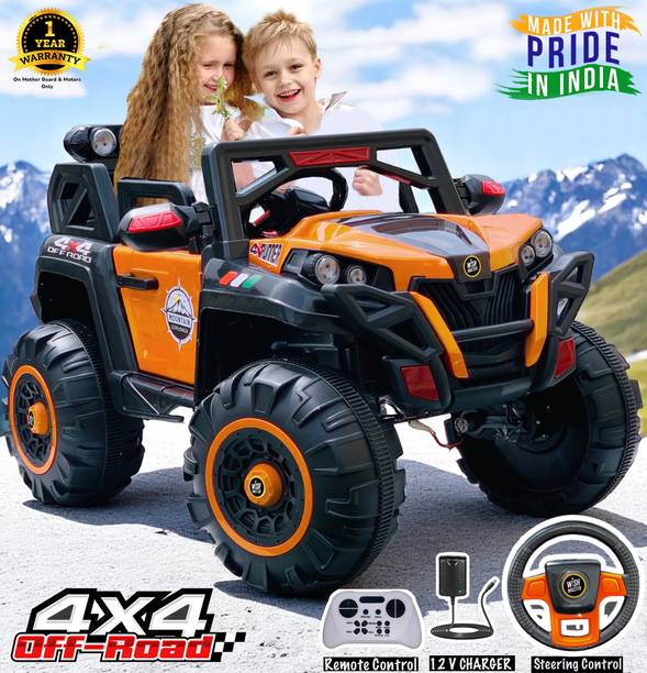 Wishmaster 4x4 Big Size 2188 Dual Mode Driving Remote + Manual Drive Car For Kids Jeep Battery Operated Ride On