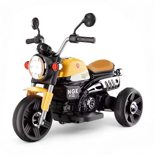 LITTLE RIDES Battery Operated Bike for Kids with Foot Accelerator & Music with LED Light Bike Battery Operated Ride On