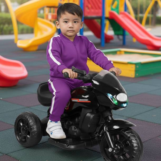 Stylezone Rechargeable Ride-On Bike for Kids Age 2–5 Yrs with Music & LED Lights Bike Battery Operated Ride On