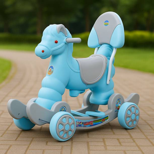 Fun Ride Horse Ride On for Kids - Murphy Super 2-in-1 Rideons & Wagons Non Battery Operated Ride On