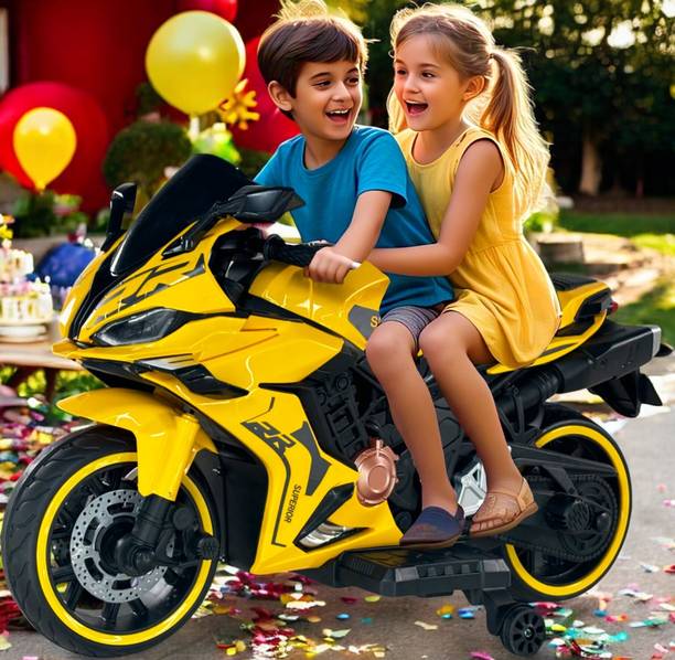 Wishmaster Fully Assembled Big Size Motorbike USB & Music Player Toy For 3 To 12 Years Bike Battery Operated Ride On