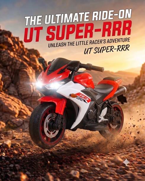 URBANTOTS Urban Tots Super RRR Electric Ride-On Bike for Kids(RED) Bike Battery Operated Ride On