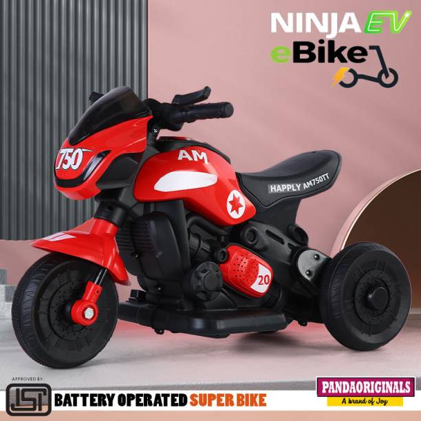 Pandaoriginals Ninja Ev With Music And Lights, Forward and Backward Gear, Built in MP3 player Bike Battery Operated Ride On