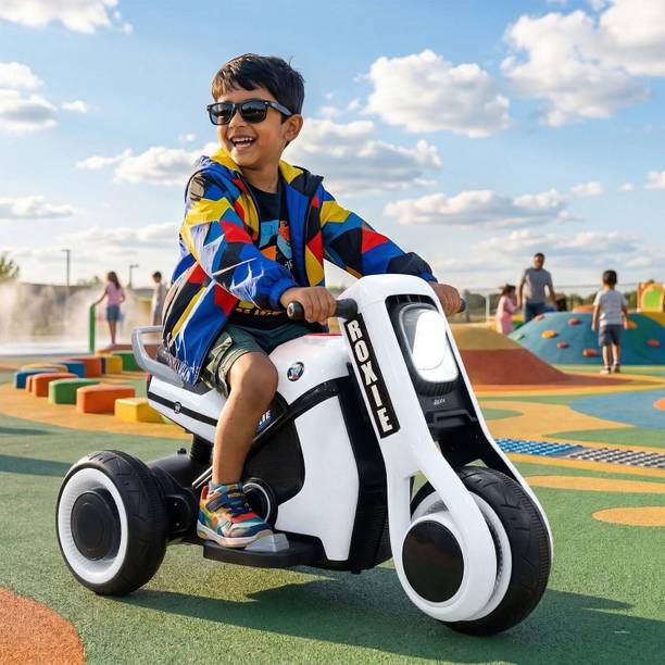 kidznation ROXIE WHITE ELECTRIC BIKE Bike Battery Operated Ride On
