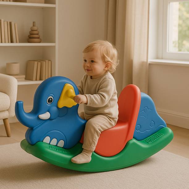 PLAYGRO Tuskar Elephant Ride-on Rocker Rideons & Wagons Non Battery Operated Ride On