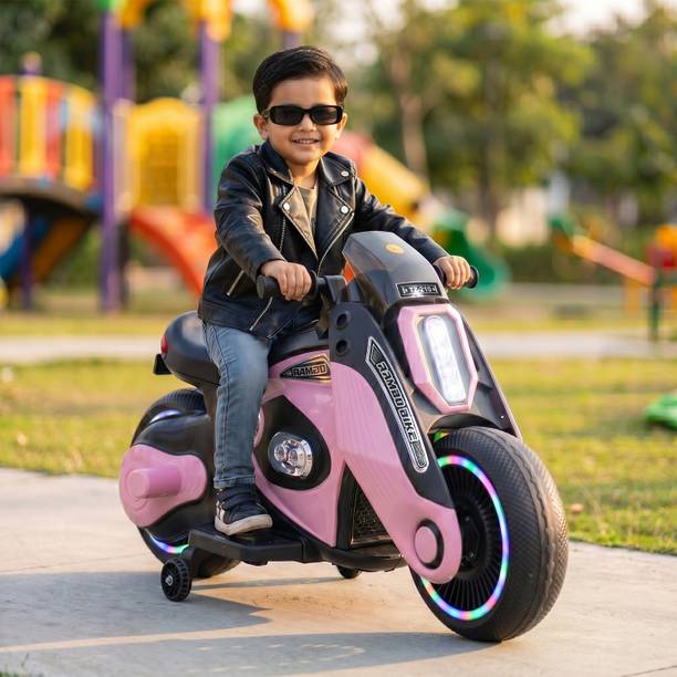 kidznation Rambo 2 wheel ELECTRIC BIKE PINK RIDE ON Bike Battery Operated Ride On