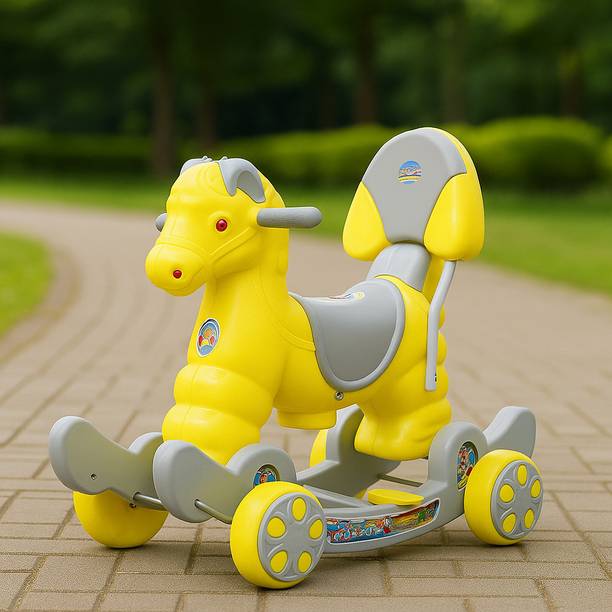 Fun Ride Horse Ride On for Kids - Murphy Super 2-in-1 Rideons & Wagons Non Battery Operated Ride On