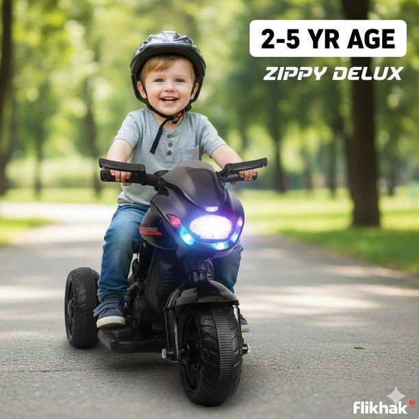 Stylezone Kids Electric Ride-On Bike – 6V Battery Powered, Rear Wheel Drive, LED Lights Bike Battery Operated Ride On