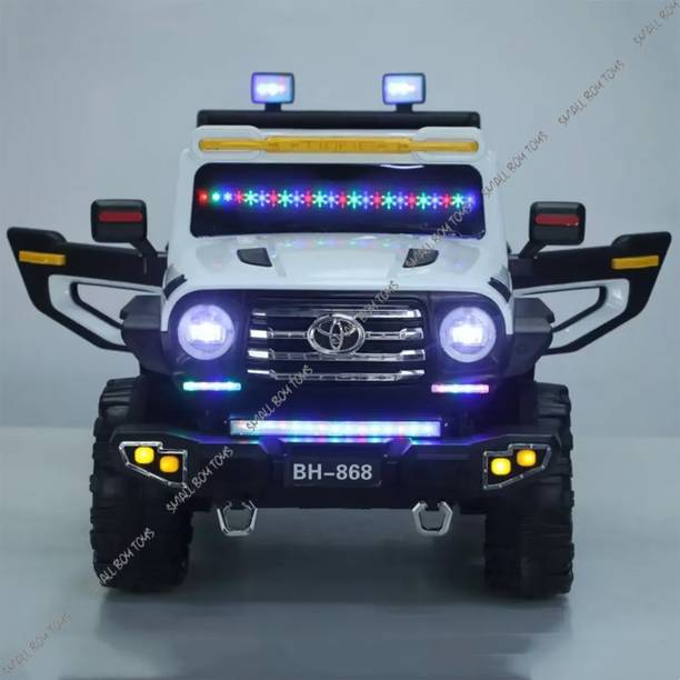 SmallBoyToys 898 WHITE (1-8Yrs) Battery ride on Jeep Battery Operated Ride On