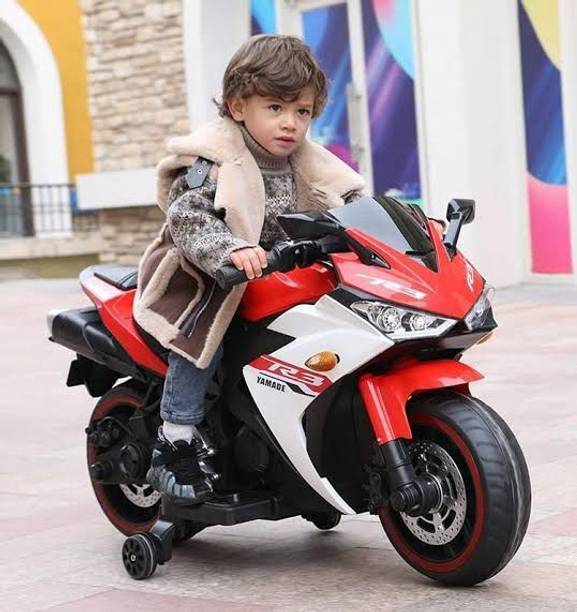 Srecap R3 Sports Ride on Battery Bike for 1-7 Year Kids with 12V Battery & Music System Bike Battery Operated Ride On