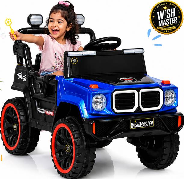 Wishmaster 4x4 Kids Electric Ride-On Car with Remote Control, Mobile App & Manual Drive Car Battery Operated Ride On
